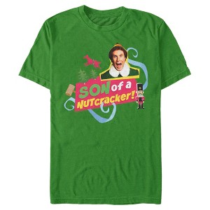 Men's Elf Buddy Son of a Nutcracker Pattern T-Shirt - 1 of 4