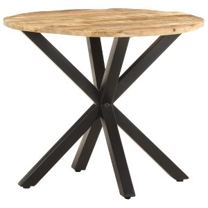vidaXL Side Table 26.8"x26.8"x22" Solid Mango Wood - 1 of 4