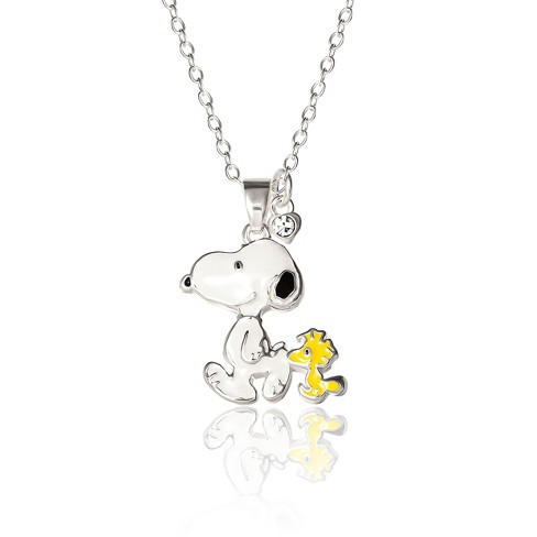 Peanuts Snoopy And Woodstock 3d Pendant Necklace, 16 + 2'' Chain : Target