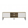70" Particle Board 2-Door TV Stand with Adjustable Shelf and Cable Management for Living Room and Bedroom - 3 of 4