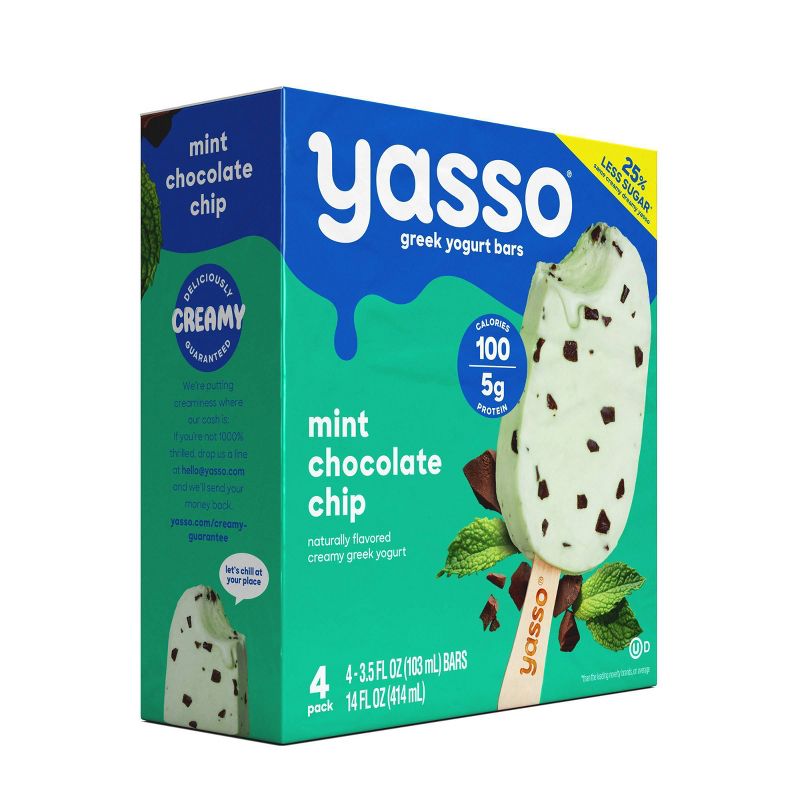 Yasso Frozen Greek Yogurt - Mint Chocolate Chip Bars - 4ct, 4 of 8