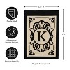 Evergreen Flag Cambridge Chic Letter K Monogram Applique Garden Flag - 12.5" Wide x 18" High - 2 of 4
