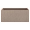 vidaXL Garden Planter - Light Brown Polypropylene Outdoor Rectangular Box 31.5"x14.2"x13.8" for Patio, Terrace, Climbing Plants, 21.1 gal Capacity - 4 of 4