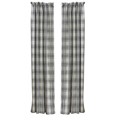 Park Designs Onyx and Ivory Lined Panel Pair 84"