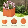 Tangkula 2 Pack Square Planter Box Weather-Resistant HDPE Flower Pot Garden Bed - 4 of 4