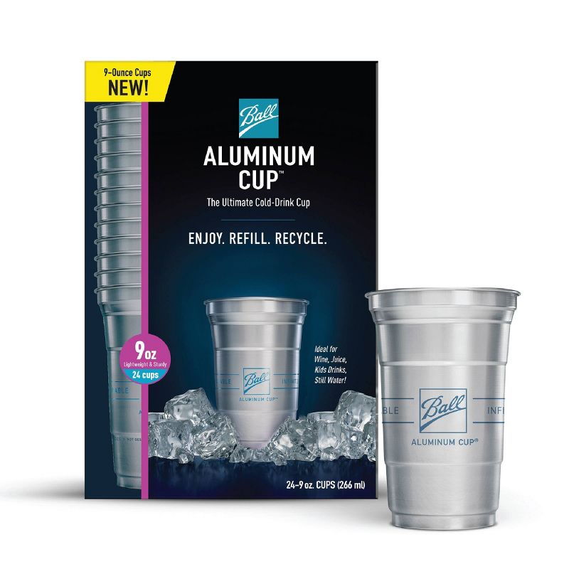Ball Aluminum Cup Recyclable Party Cups - 9oz/24ct, 1 of 8