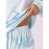 cheibear Women's Long Sleeve Tops with Shorts Tie Dye Casual Pajamas Set - 4 of 4