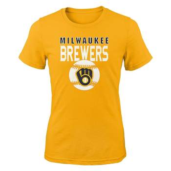 New 2pc Nike Team Milwaukee Brewers baseball Shirt & Shorts toddler sz 12  Months