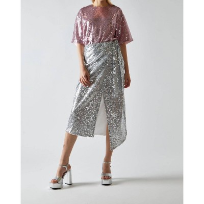 Women's Sequin Wrap Midi Skirt - GLAMOROUS