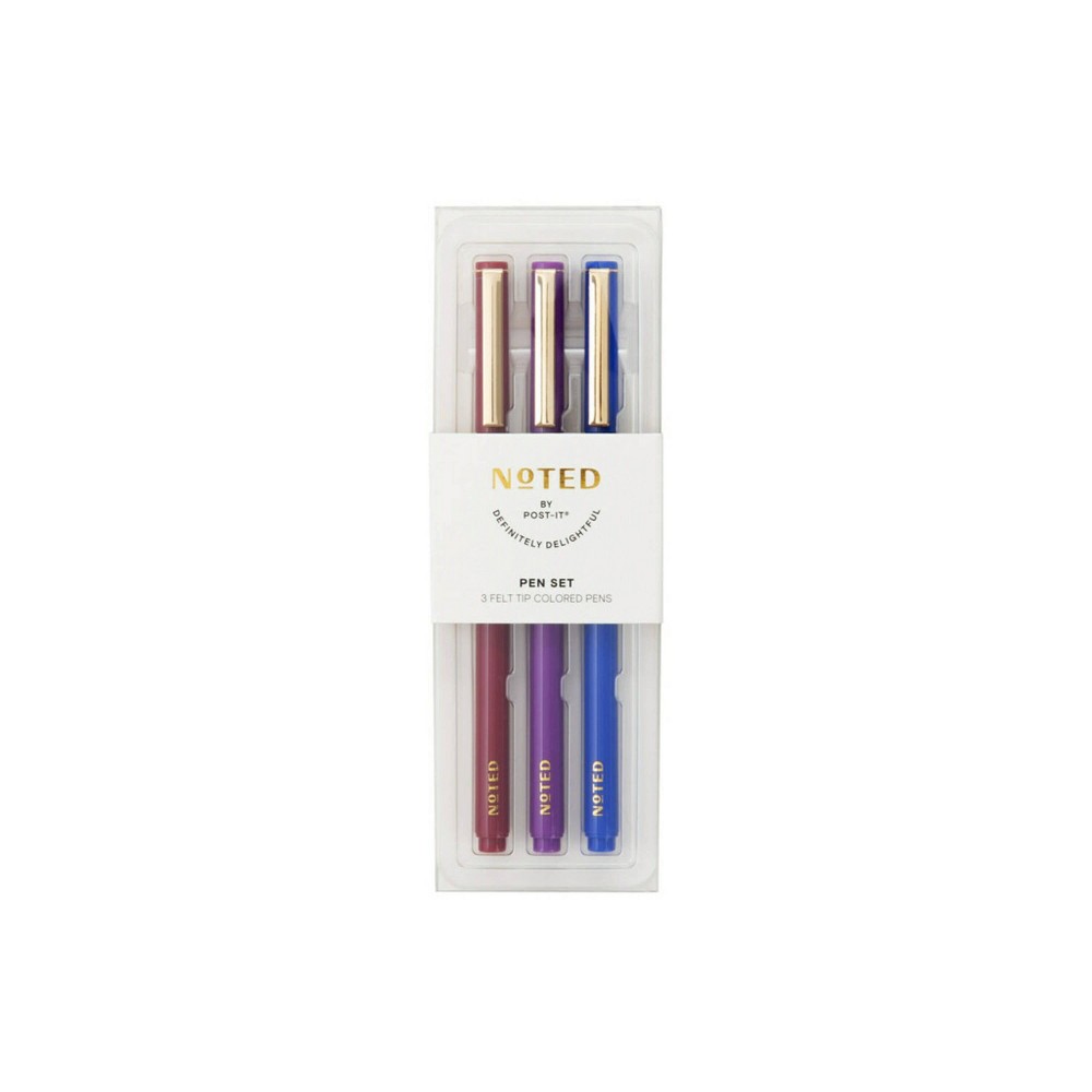 Post-it 3pk Pens 0.5mm - Purple