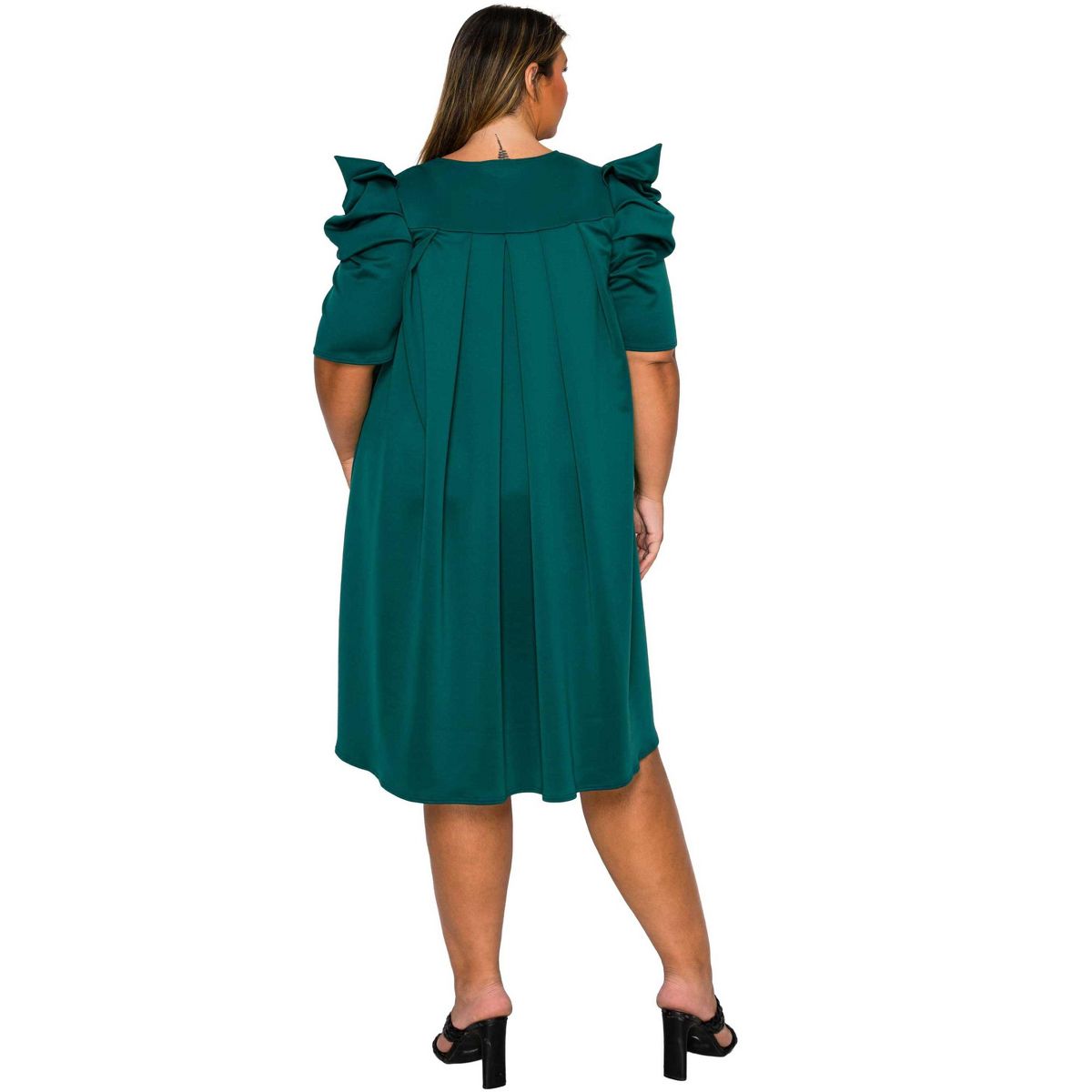 L I V D Women's Plus Size Zaya Pleated Swing Dress - thumbnail 3