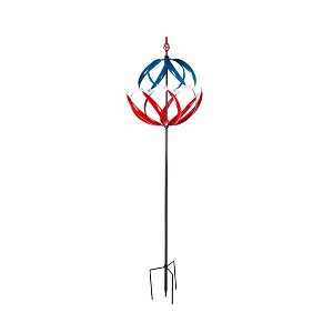 85"H Wind Spinner, Patriotic Stars - 1 of 4
