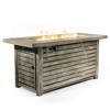 VYNXARIA 54" Propane Gas Fire Pit Table, 50000 BTU Rectangular Steel Fire Pit with Imitation Wood Grain Finish£¬beige - 2 of 4