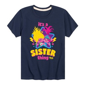 Boys' - Trolls - It's A Sister Thing Poppy and Viva Short Sleeve Graphic T-Shirt - 1 of 4
