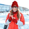 NPolar Winter Knitted Hat Scarf Gloves 3Pcs Winter Warm Beanie and Touch Screen Gloves Scarf Set for Men Women - 4 of 4
