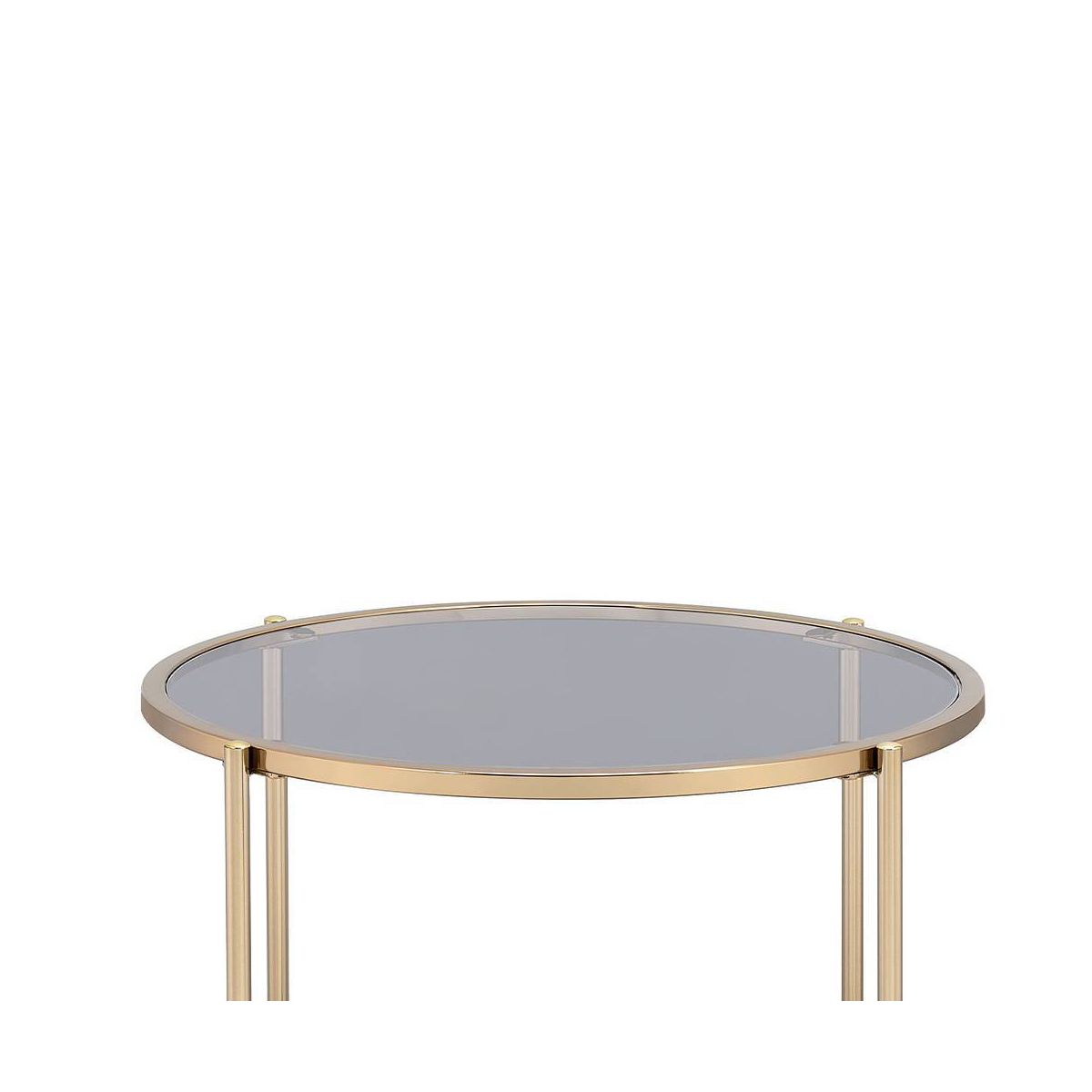 Acme Furniture Fiorella Accent Table Black Marble/Gold Finish - thumbnail 4