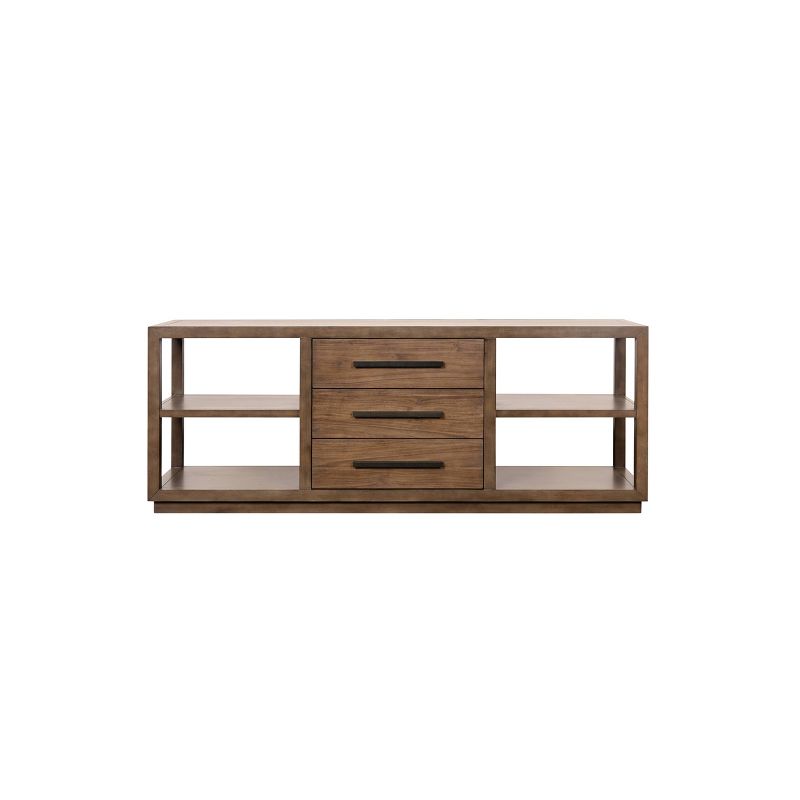 Lowe 74&#34; Media Console Natural - Abbyson Living, 1 of 13