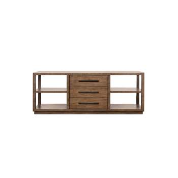 Lowe 74" Media Console Natural - Abbyson Living