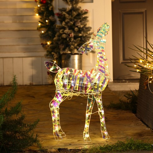 Luxenhome Magical Deer Lighted Winter Holiday Yard Decoration : Target