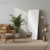 MAYEERTY Aluminum Full-Length Mirror 64x21in, Gold, Rounded Corner, Tempered Glass, With Stand - 3 of 4