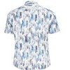 Beyond Paradise Men's Abstract Print Cotton Shirt | Blue and White - image 3 of 3