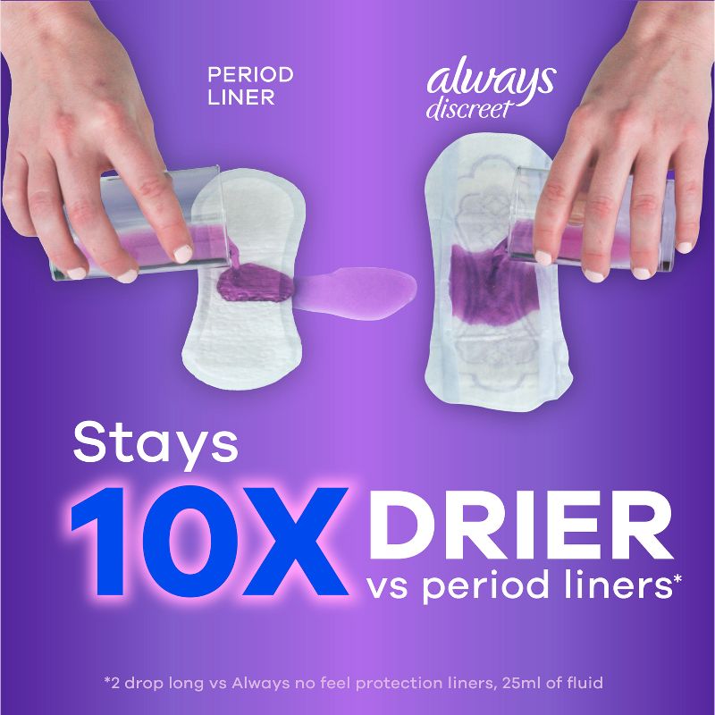Always Discreet Incontinence Liners - Very Light Absorbency, 5 of 13