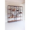 Wood and Metal Demilune Shelving Unit – 76" Tall by Kalalou - 2 of 3