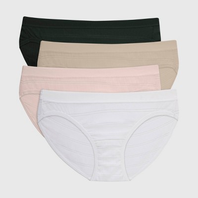 Hanes Premium Women's 4pk Cotton Mid-Thigh with Comfortsoft Waistband Boxer  Briefs - Basic Pack White/Gray/Black S
