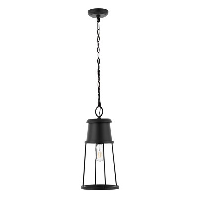 Laela 94" Black Glass LED Indoor/Outdoor Pendant Light