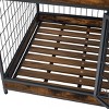 NicBex 38.78Inch Dog Crate Wooden Heavy Duty Dog Kennel with Drawers and Open Storage Shelf,End Table Dog Cage Indoor Use,Antique Brown - 4 of 4
