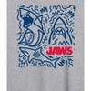 Women's - Jaws - Blue Shark Doodle with Red Logo Oversized Graphic T-Shirt - image 2 of 4