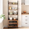 Acekool 70.9" Industrial Bookshelf with Drawers, 4-Tier Rustic Bookcase for Living Room, Bedroom, Home Office, Brown - 4 of 4