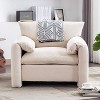 Oris 38.6" Wide Chenille Oversized Armchair Accent Chair Single Sofa Lounge Chair With Solid Wood Legs And Arm Pads-Maison Boucle - 2 of 4