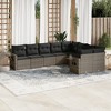 vidaXL Garden Sofa Set Grey PE rattan, powder-coated steel Large - 2 of 4