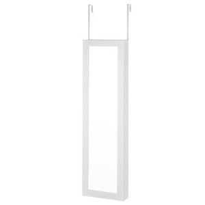 Tangkula LED Jewelry Cabinet Standing Armoire Organizer w/  Fine Edge Full Size Mirror - 1 of 4