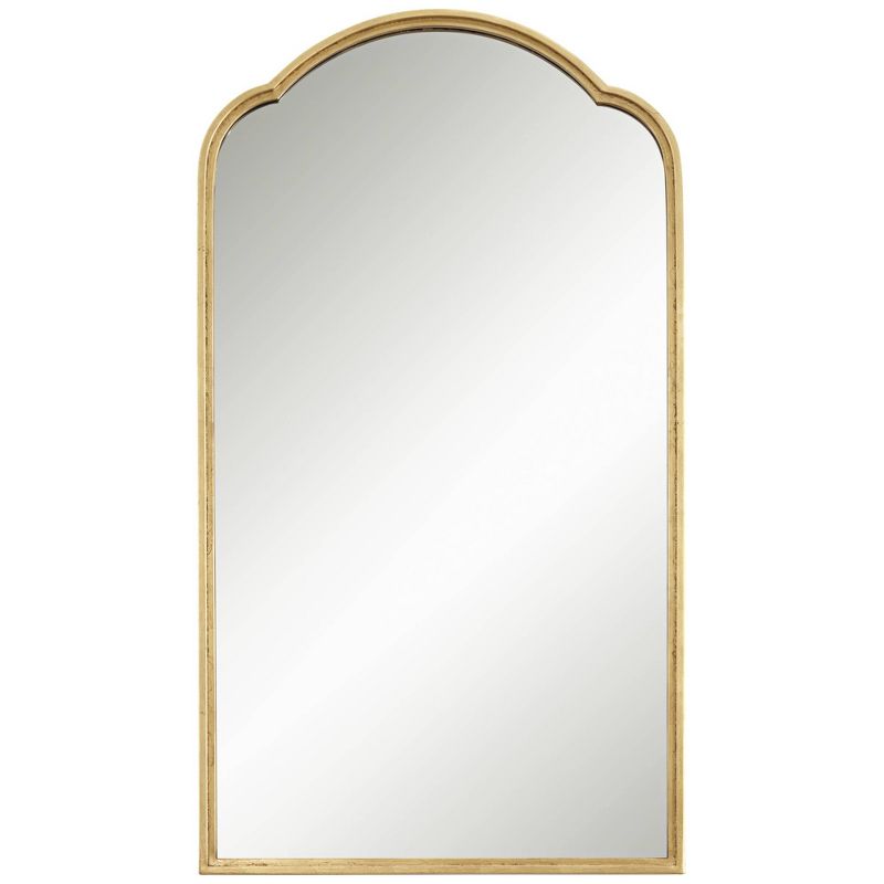 Uttermost Arch Top Rectangular Vanity Decorative Wall Mirror Modern Metallic Gold Iron Frame 24" Wide for Bathroom Bedroom House, 1 of 8