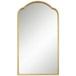 Uttermost Arch Top Rectangular Vanity Decorative Wall Mirror Modern Metallic Gold Iron Frame 24" Wide for Bathroom Bedroom House