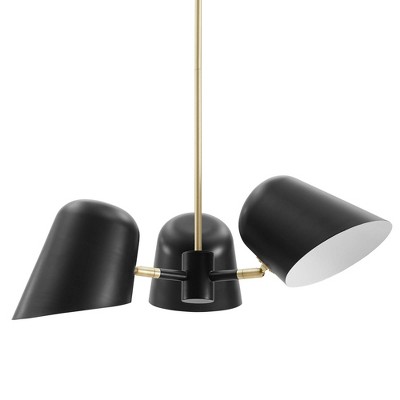 Briana Adjustable 3-Light LED Modern Pendant in Satin Black