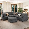 127"W U-Shape Sectional Sofa, 6-Seater Modern Large Sofa Couch with Removable Ottomans 4L, Beige/Gray -ModernLuxe - 2 of 4