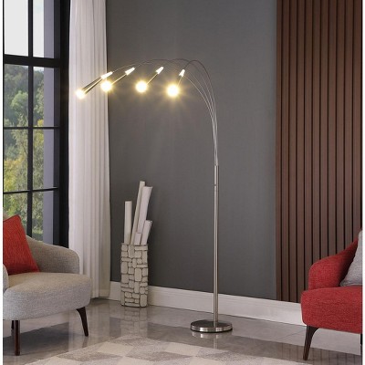 72" 4-Arm Arc Floor Lamp – Aluminum LED