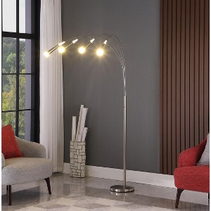 72" 4-Arm Arc Floor Lamp – Aluminum LED - 1 of 4