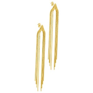 Adornia 14k Gold Plated Multi-Strand Slinky Drop Earrings - 1 of 3