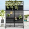 Wooakway 47" x 72" White Metal Garden Trellis Privacy Screen Indoor Outdoor Room Divider Lattice Panel - 3 of 4