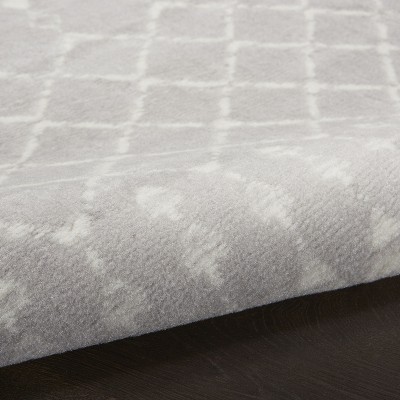 Bohemian Bliss Geometric Gray Synthetic 4' x 6' Area Rug