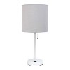 Creekwood Home Oslo 19.5" Power Outlet Base Metal Table Desk Lamp with Shade - 3 of 4