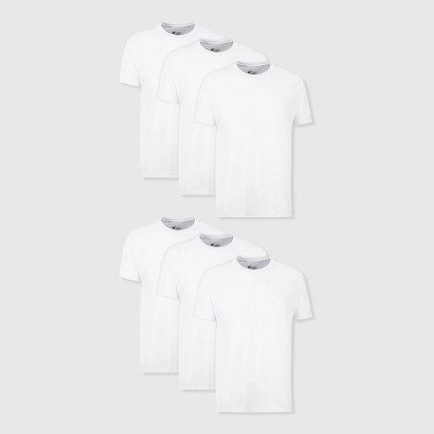 Hanes Men s Crewneck T Shirt with Fresh IQ 6pk White S