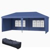 Outsunny 10' x 20' Heavy Duty Pop Up Canopy Party Tent with 4 Removable Sidewalls, Outdoor Cabana Gazebo with Carry Bag, Weather Protection - 4 of 4