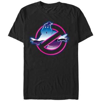 Men's Ghostbusters Neon Ghost Logo T-Shirt