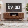 ATJafurn Wood TV Stand with Drawer and Cabinet , Mid Century Modern Entertainment Center with Open Shelf for Living Room - 3 of 4