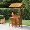 vidaXL Patio Bar Set Garden Outdoor Balcony Table and Chair Solid Wood Acacia - 2 of 4